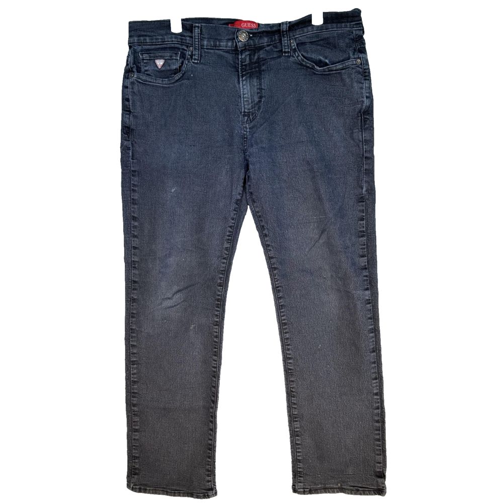 Guess Jeans Mens 36x29 Blue Straight Leg Medium Wash Vintage Denim Pants